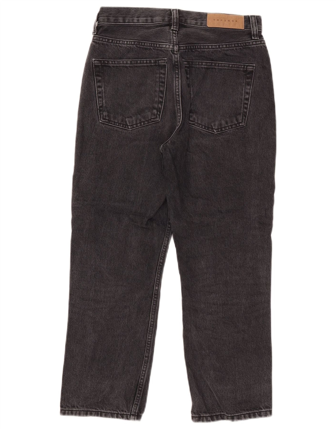 Topshop Petite Cropped Jeans til kvinder W26 L23 Sort bomuld