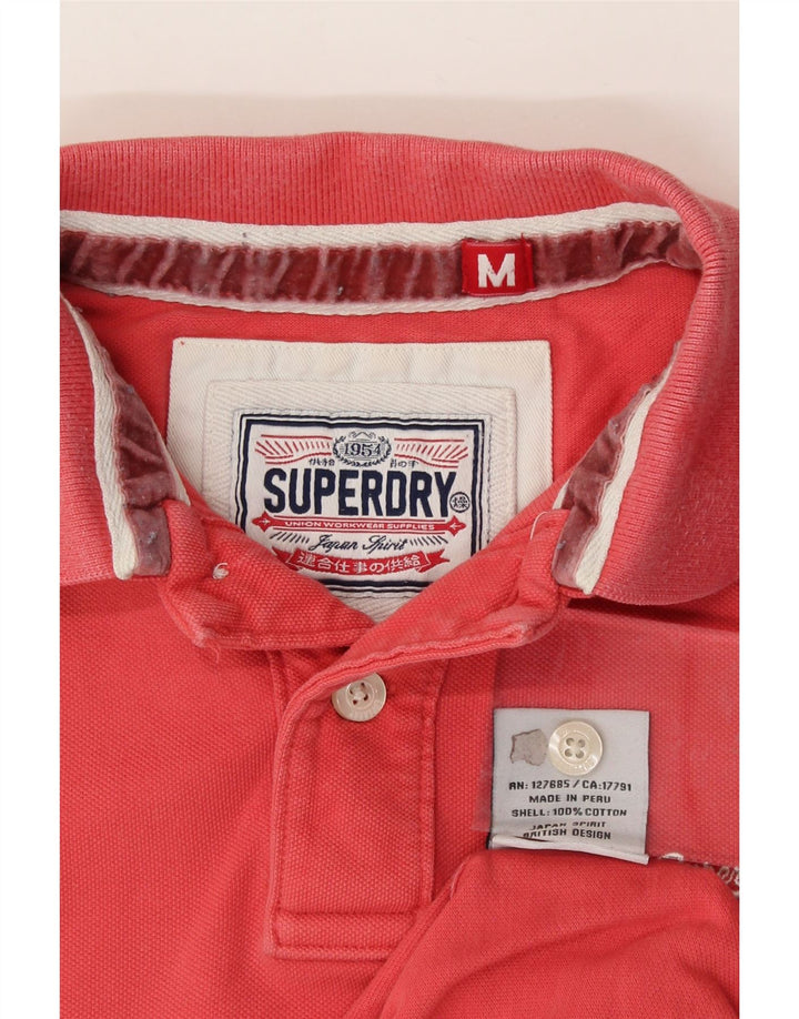 SUPERDRY Mens Polo Shirt Medium Red Cotton Vintage Superdry and Second-Hand Superdry from Messina Hembry 