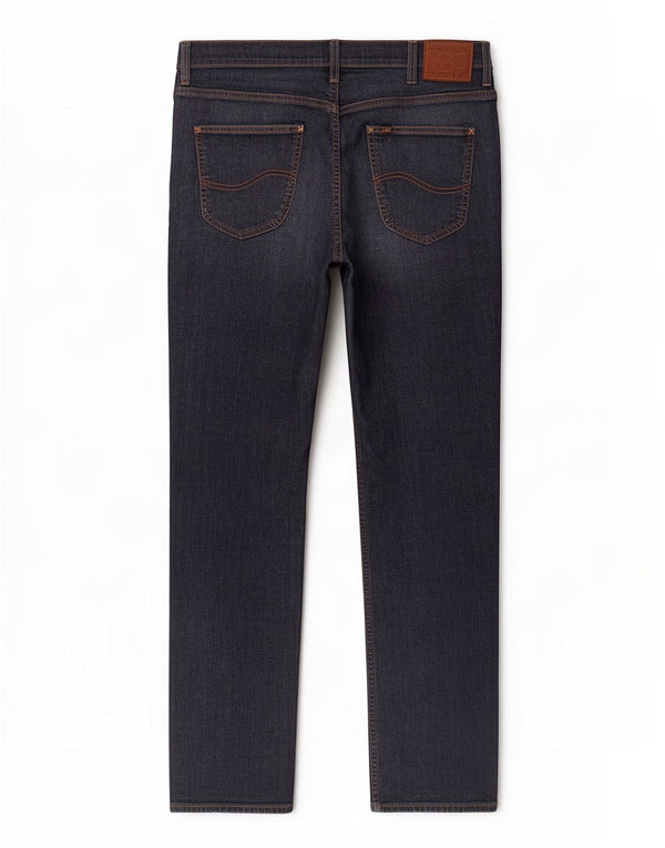 Lee Mens Brooklyn Straight Jeans W36 L34 Marineblå Bomuld