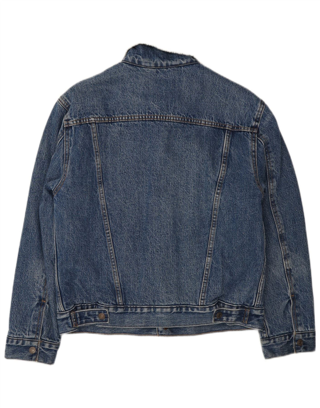 Levi's Herre Denim Sherpa Jacket UK 36 Small Blue Cotton
