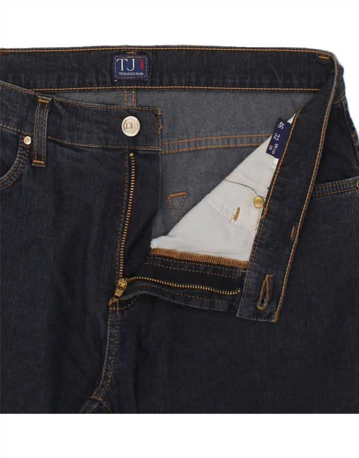 TRUSSARDI Mens Straight Jeans W30 L27 Navy Blue Vintage Trussardi and Second-Hand Trussardi from Messina Hembry 
