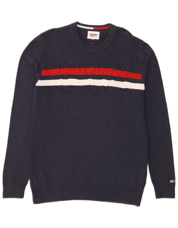 Tommy Hilfiger Herre Crew Neck sweater Medium Navy Blue Bomuld