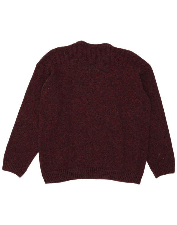 Lacoste Herre V-hals sweater Str. 7 2XL Bourgogne uld
