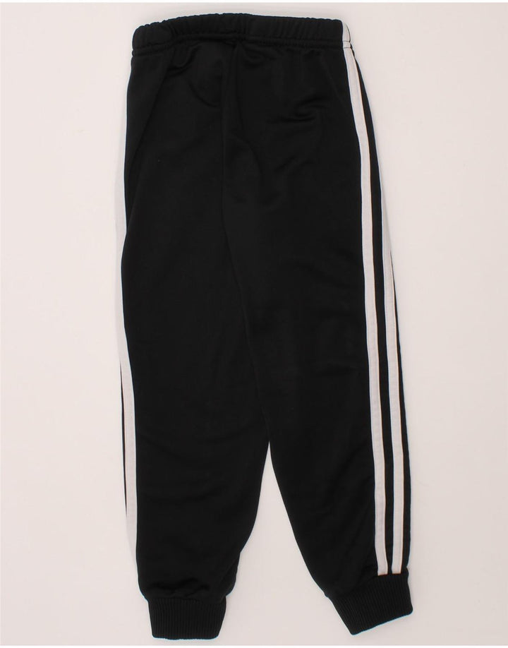 ADIDAS Boys Hooded Full Tracksuit 4-5 Years  Black Polyester Vintage Adidas and Second-Hand Adidas from Messina Hembry 