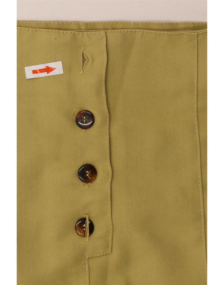 Sasch Dame Mini Nederdel IT 44 Medium W28 Grøn Polyester