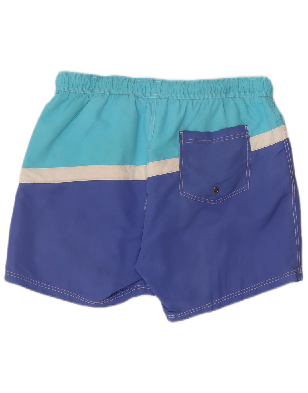 Benetton Herre grafiske badeshorts Large Blue Colourblock