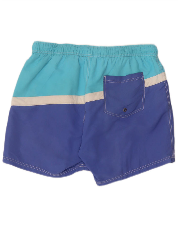 Benetton Herre grafiske badeshorts Large Blue Colourblock