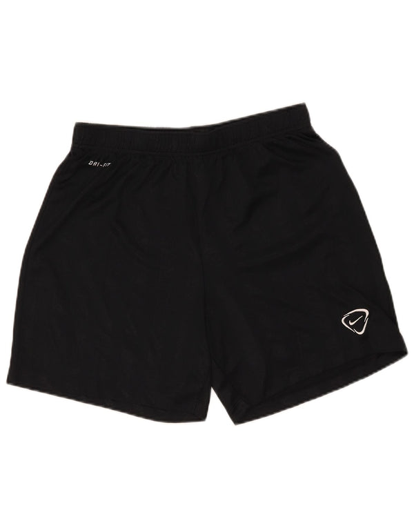 Nike Herre Dri Fit Sportshorts Medium Sort Stribet Polyester