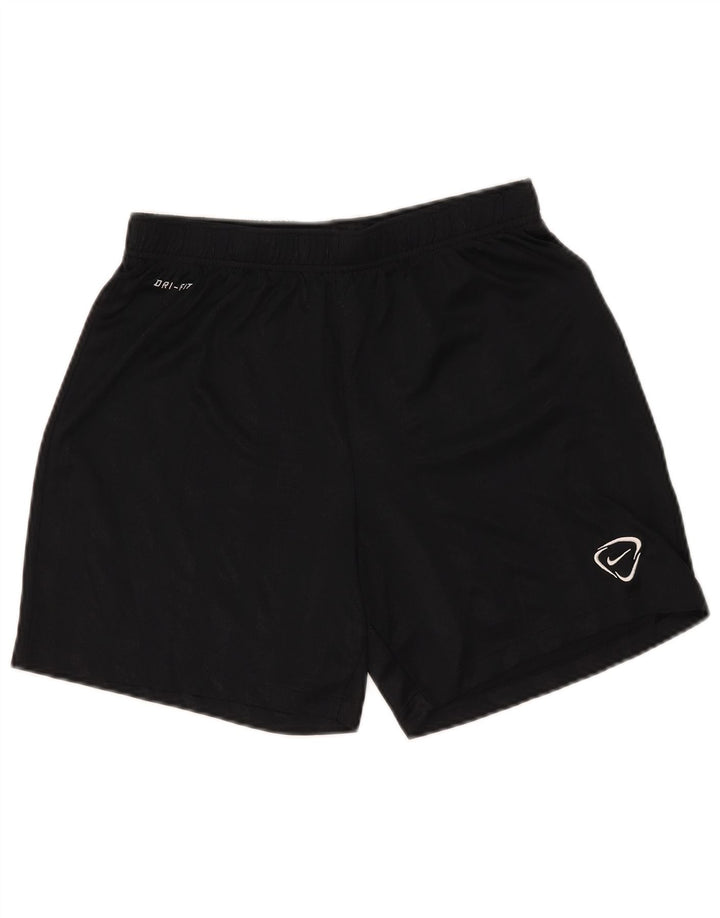 Nike Herre Dri Fit Sportshorts Medium Sort Stribet Polyester