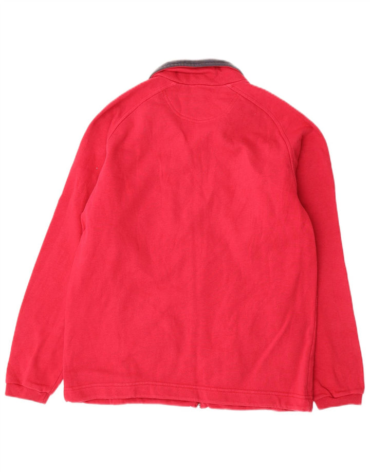 Champion Womens Oversized Tracksuit Top Jacket UK 10 Small Red Bomuld