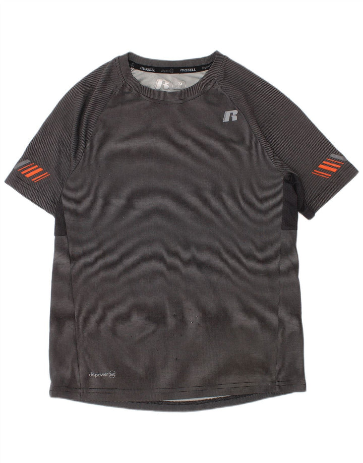 Russell Athletic Boys T-Shirt Top 10-11 År Stor Grå Polyester