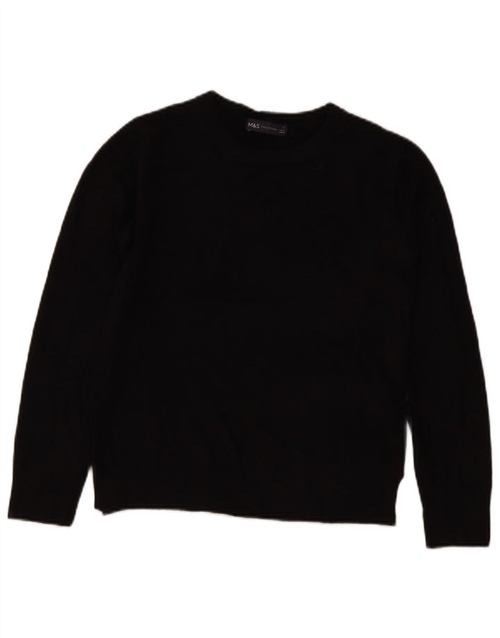 Marks & Spencer Dame sweater med rund hals DK 12 Medium Sort Akryl
