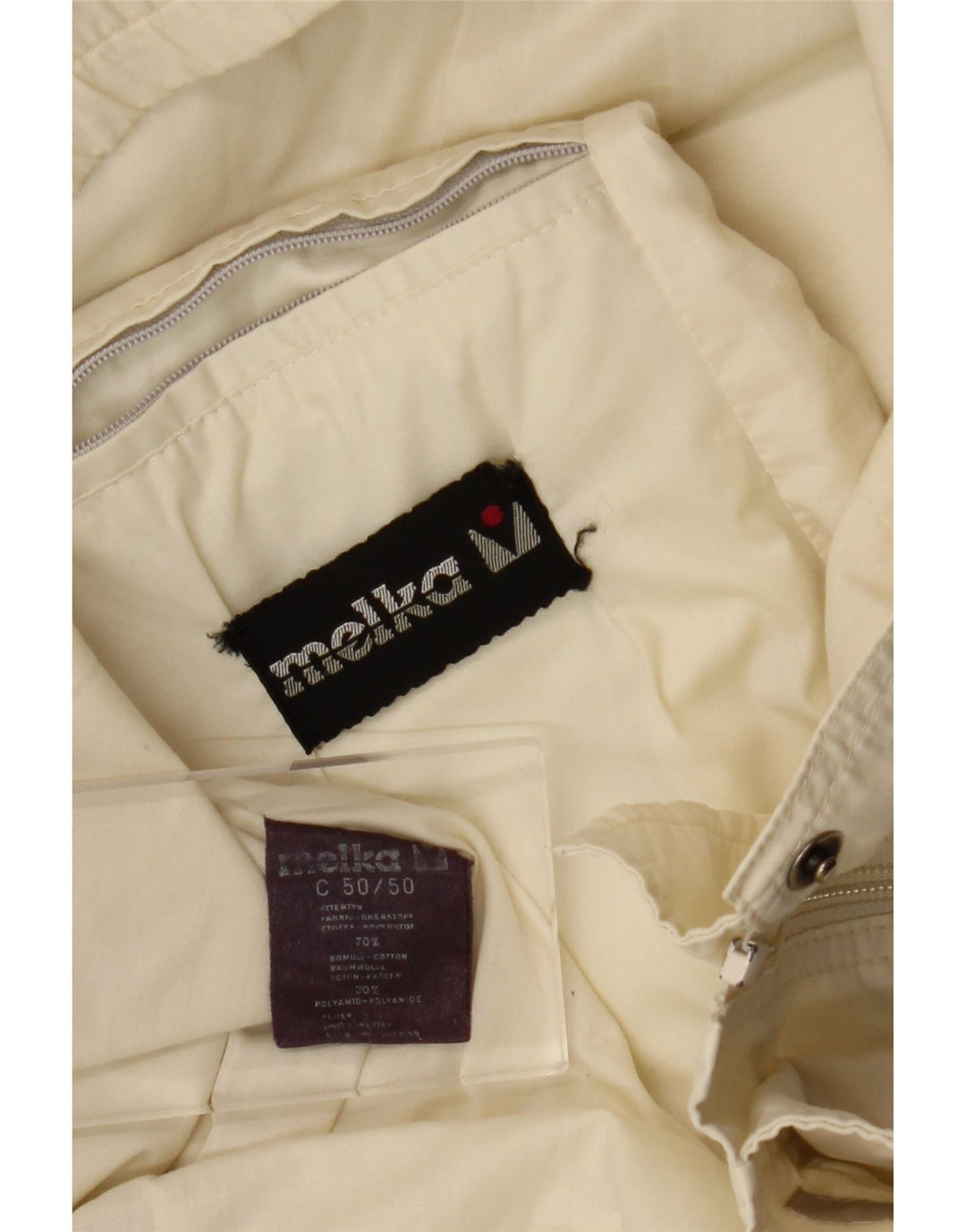 Melka Bomberjakke til mænd EU 50 Large Off White Bomuld