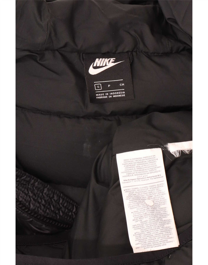 Nike Polstret hættejakke til mænd UK 36 Lille sort polyester