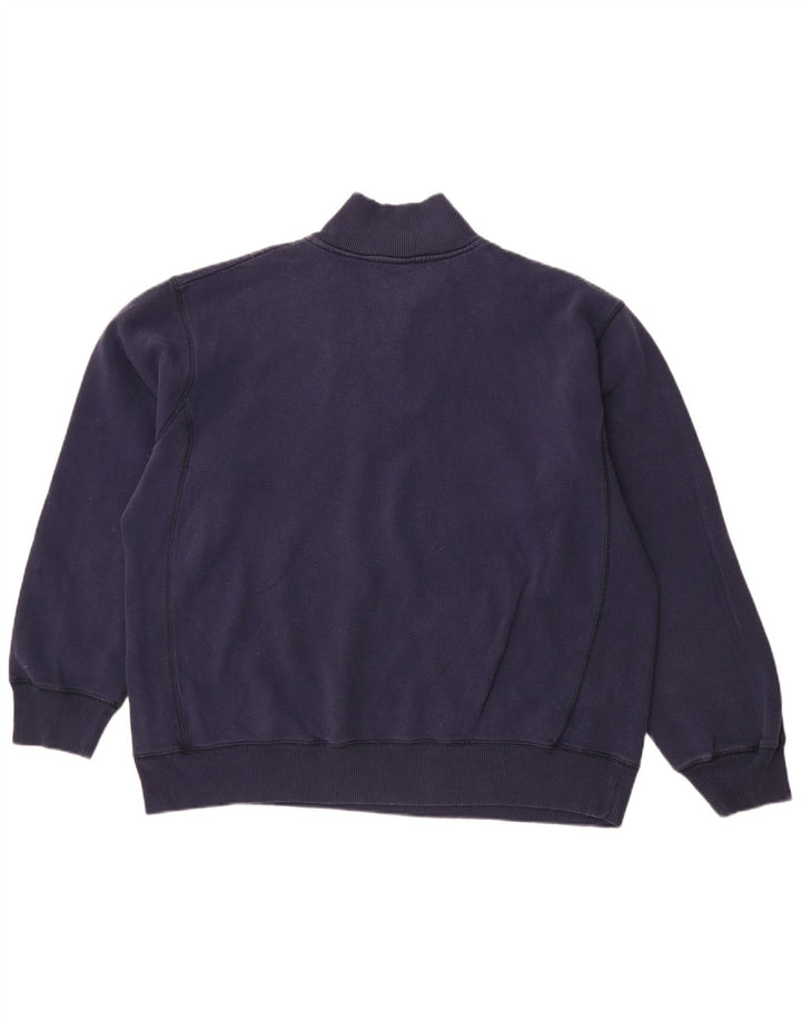 NIKE sweatshirt med lynlås til mænd UK 45/47 XL marineblå bomuld