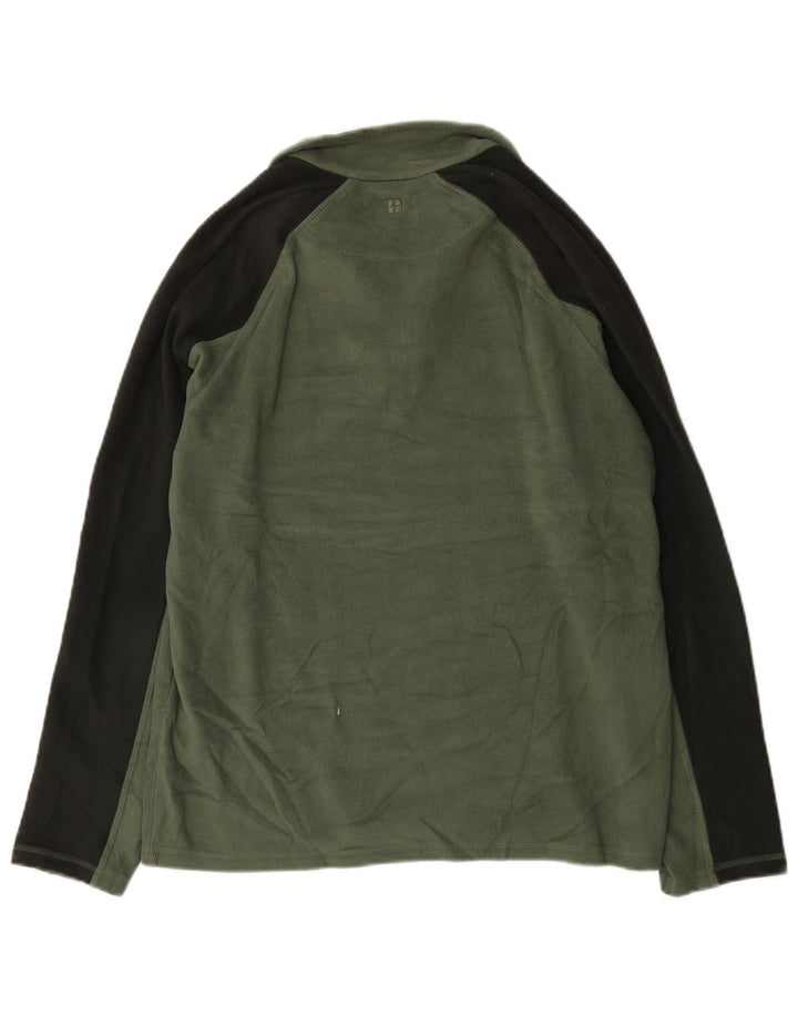 Mountain Warehouse Fleece Jumper med lynlås til mænd Medium Grøn Colourblock