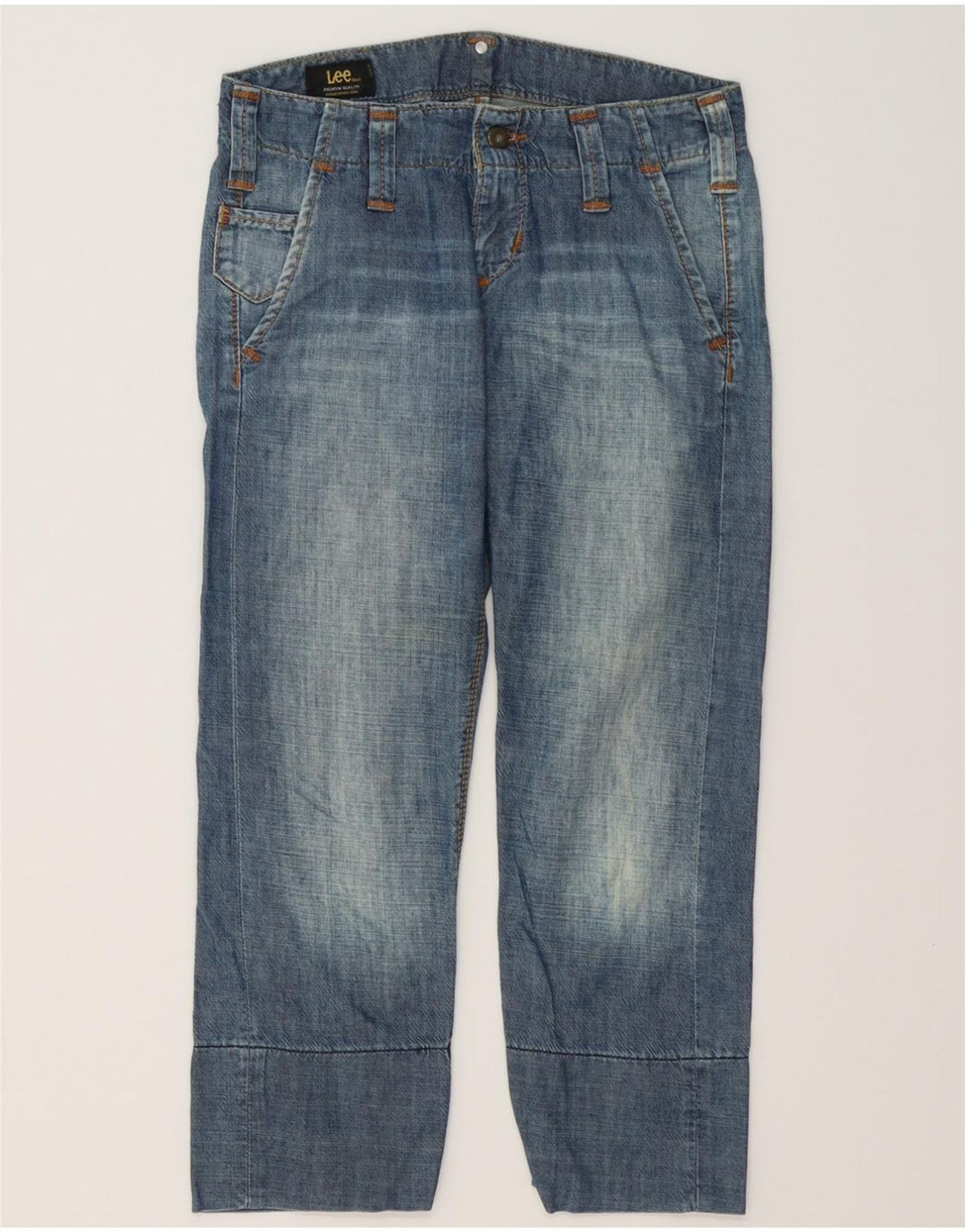 LEE Womens Key West Cropped Jeans W30 L24 Blue Cotton Vintage Lee and Second-Hand Lee from Messina Hembry 