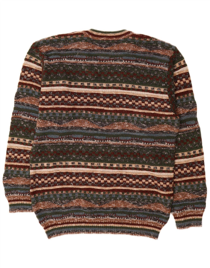 GARDEUR Herre V-hals sweater Medium Flerfarvet Geometrisk