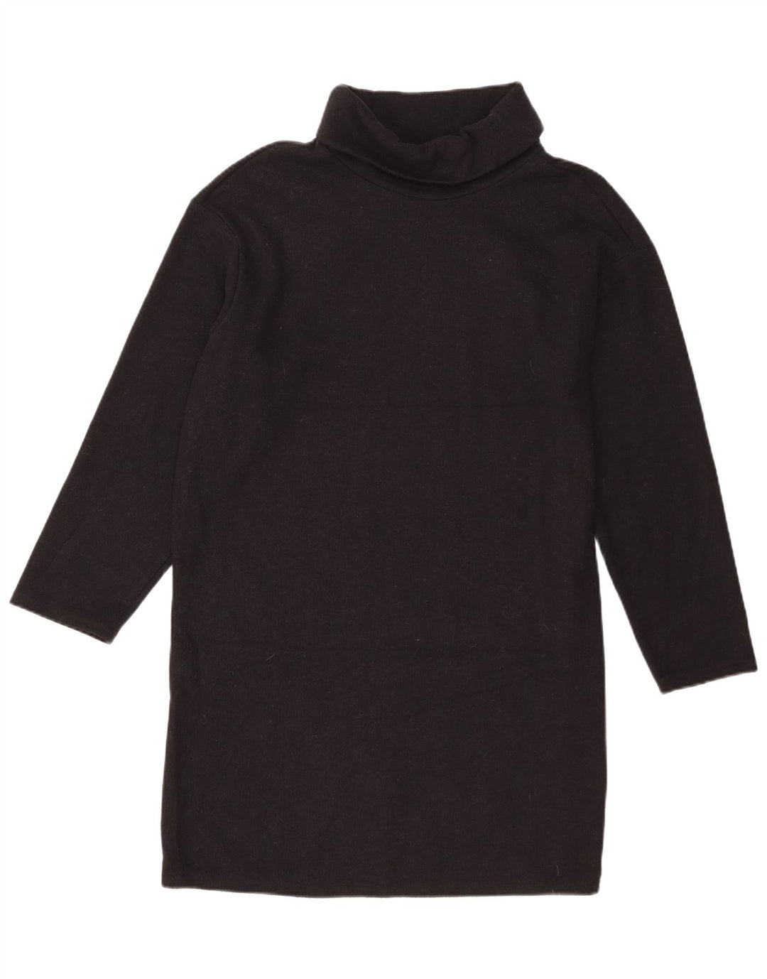 Marks & Spencer Dame Langærmet Jumper Kjole UK 14 Stor Sort Polyester