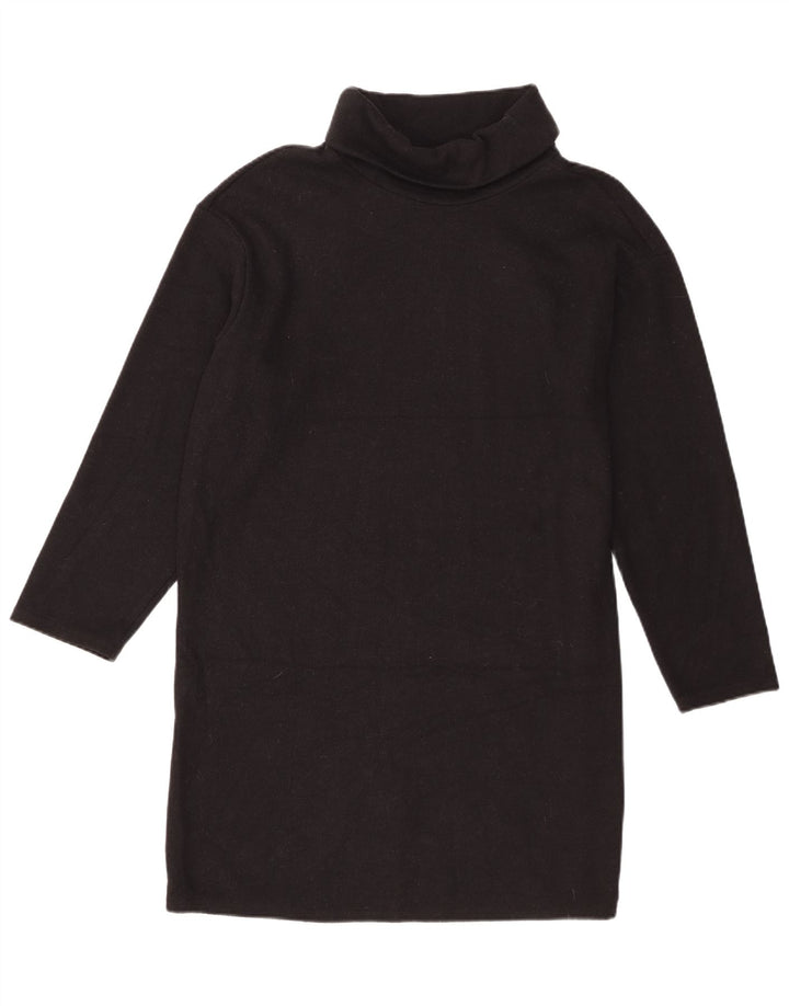 Marks & Spencer Dame Langærmet Jumper Kjole UK 14 Stor Sort Polyester