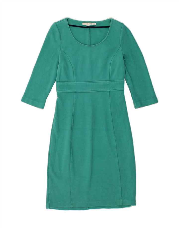 BODEN Womens 3/4 Sleeve Shift Dress UK 8 Small Grey Cotton Vintage Boden and Second-Hand Boden from Messina Hembry 