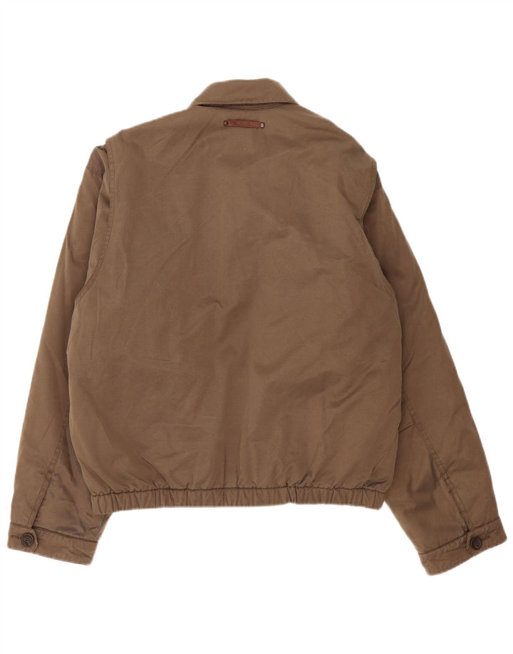 Marlboro Classics Herre Polstret Jakke IT 50 Stor Beige Bomuld