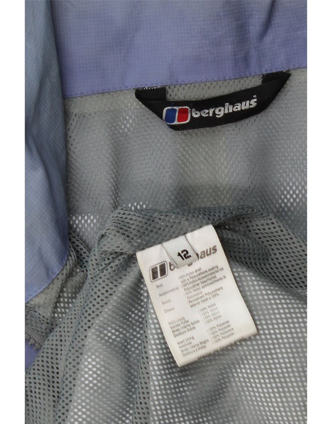 Berghaus Dame Oversized Hætte Regnjakke UK 12 Medium Lilla Nylon