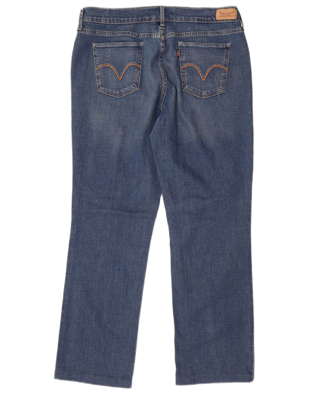 LEVI'S Dame 505 lige jeans US 12 Large W31 L29 Blå Bomuld