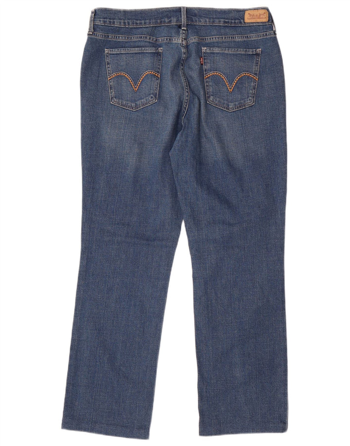 LEVI'S Dame 505 lige jeans US 12 Large W31 L29 Blå Bomuld