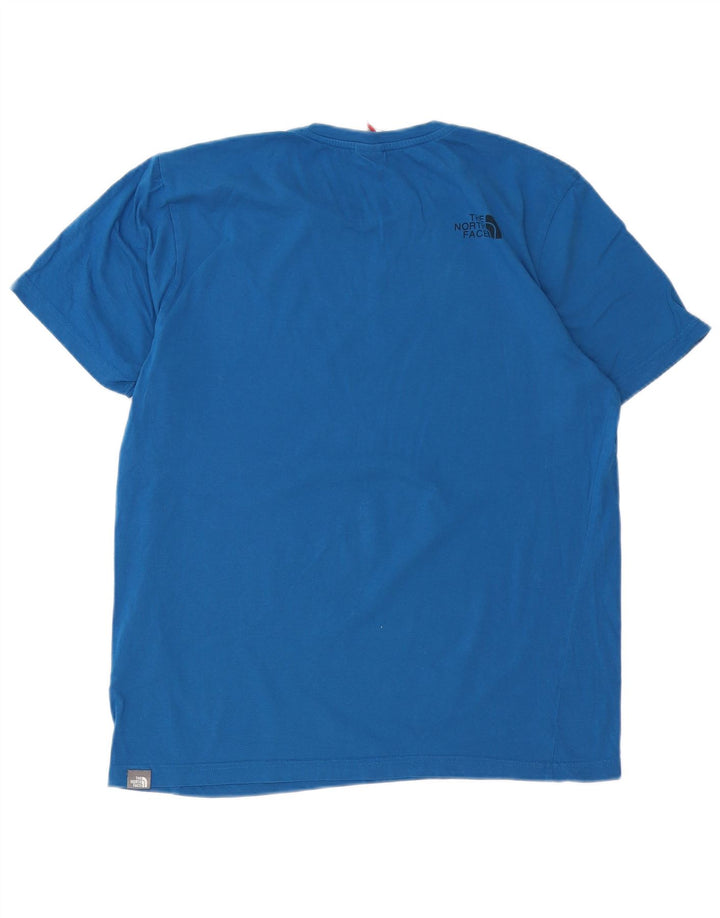 THE NORTH FACE Herre T-Shirt Top Stor Blå Bomuld