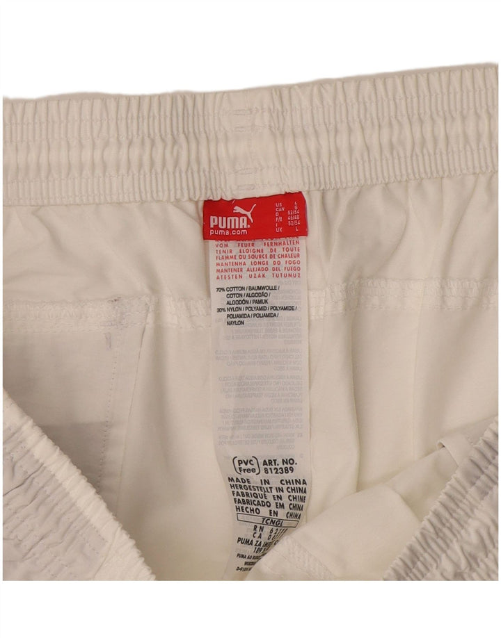 Puma Herre Sportshorts Store Hvide Bomuld