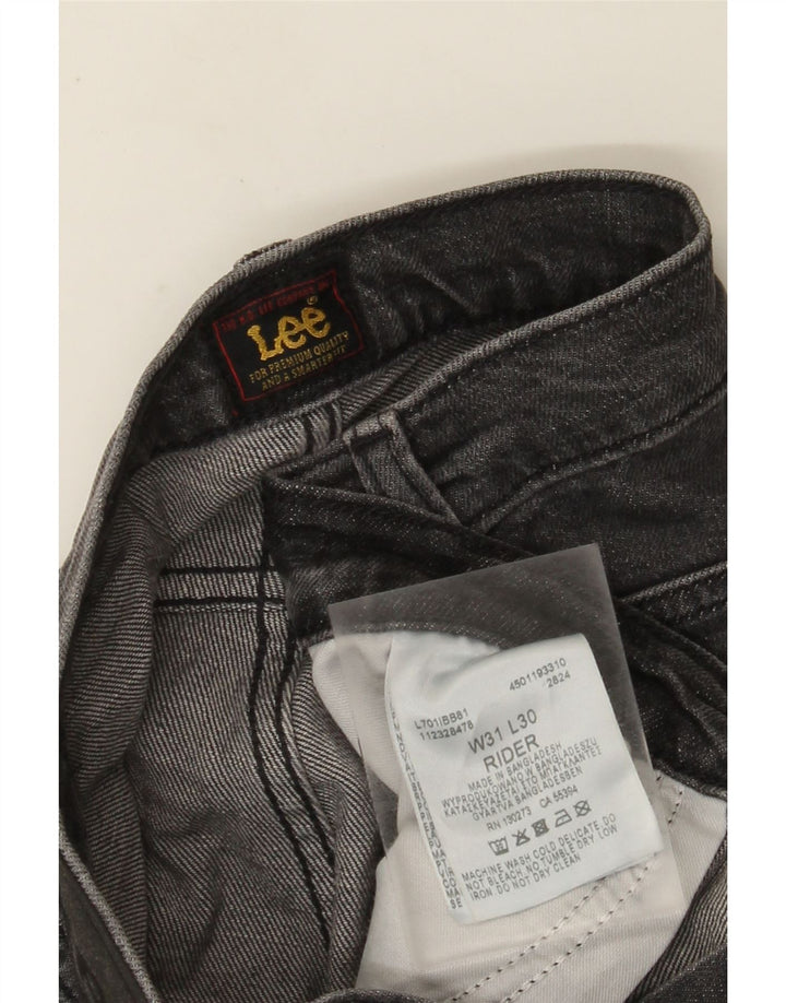 Lee Herre Rider Straight Jeans W31 L27 Grå Bomuld