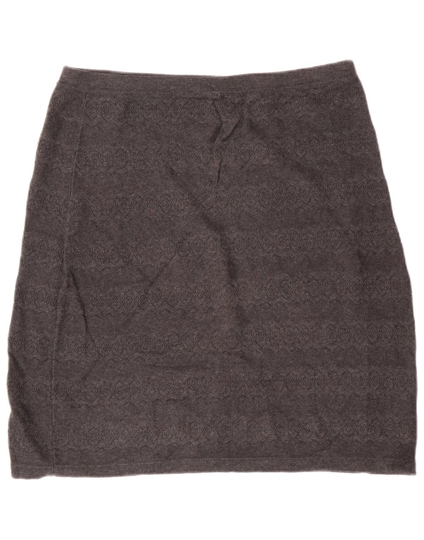 Fat Face Dame Højtaljet Mininederdel UK 16 Large W30 Grey Cotton Classic