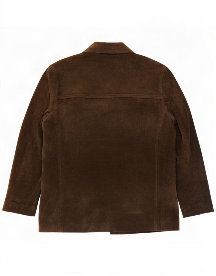 Benetton Ruskindsjakke til mænd UK 38 Medium Khaki Læder