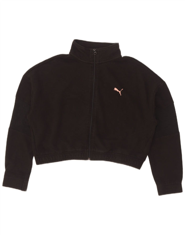 Puma Womens Crop Oversized træningsdragt topjakke UK 10 Small Black Bomuld