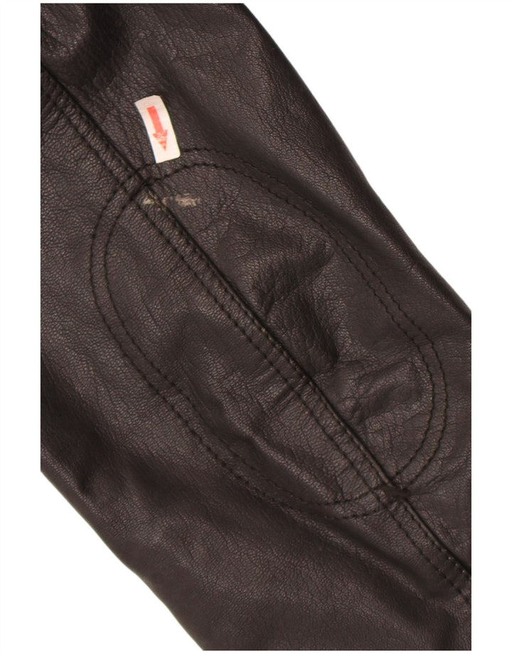 Jack & Jones Herre Bomber Læderjakke UK 40 Large Sort