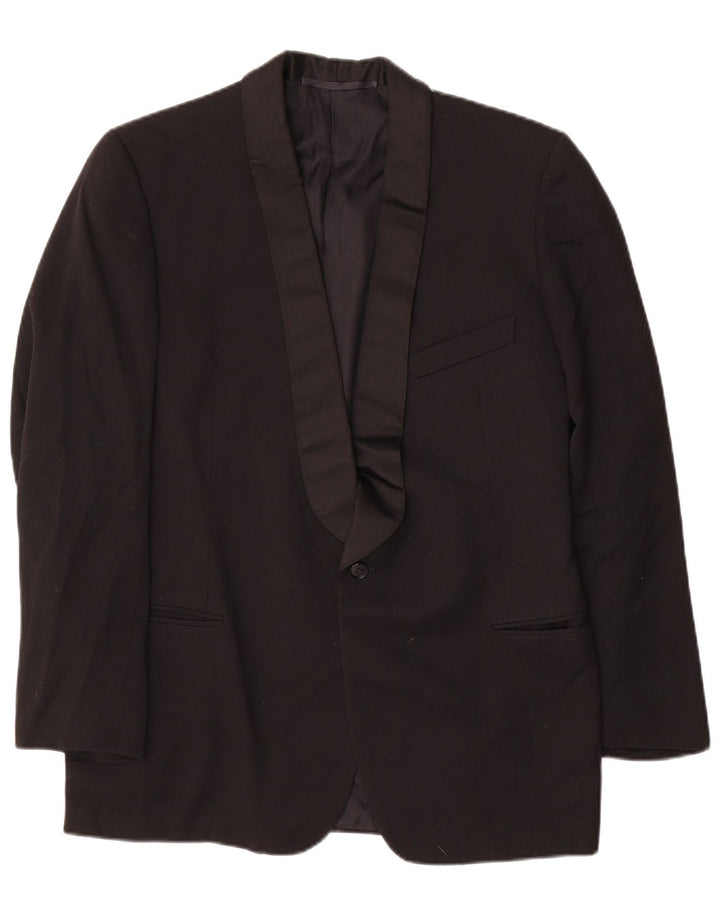 Vintage Herre 1 Knap 2 Piece Suit IT 52 XL W32 L30 Sort