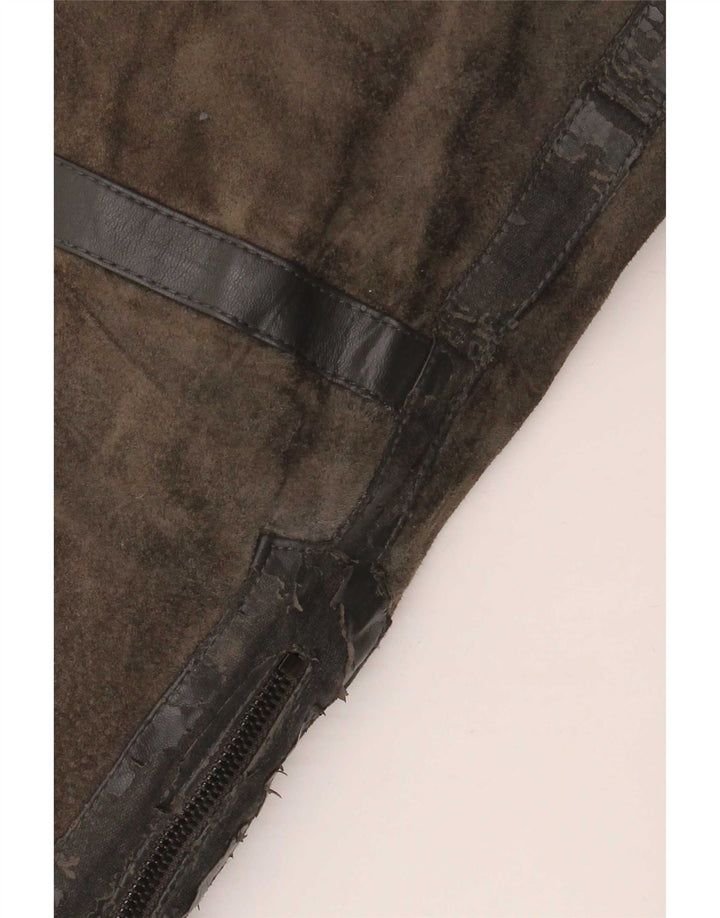 Zara Herre Ruskind Biker Jacket UK 40 Large Khaki