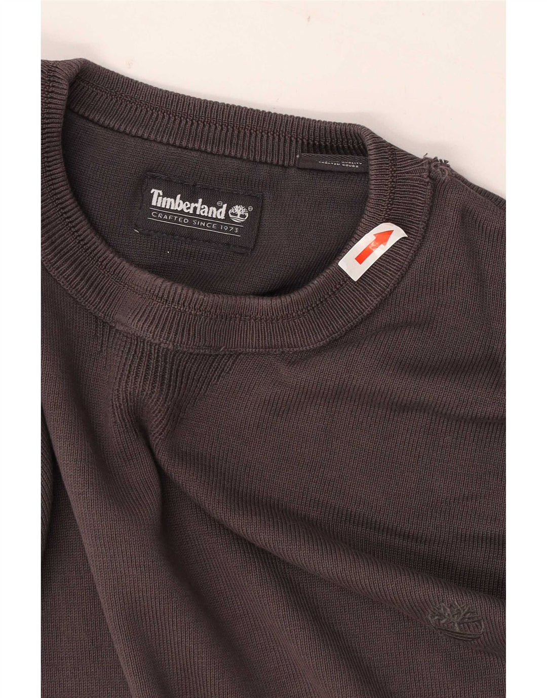 Timberland Herre sweater med rund hals XL grå bomuld