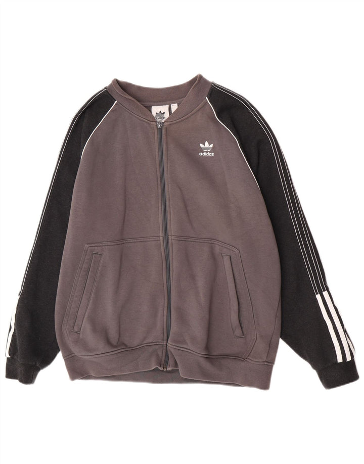 Adidas Træningsdragt til mænd Topjakke Stor Grå Colourblock Bomuld