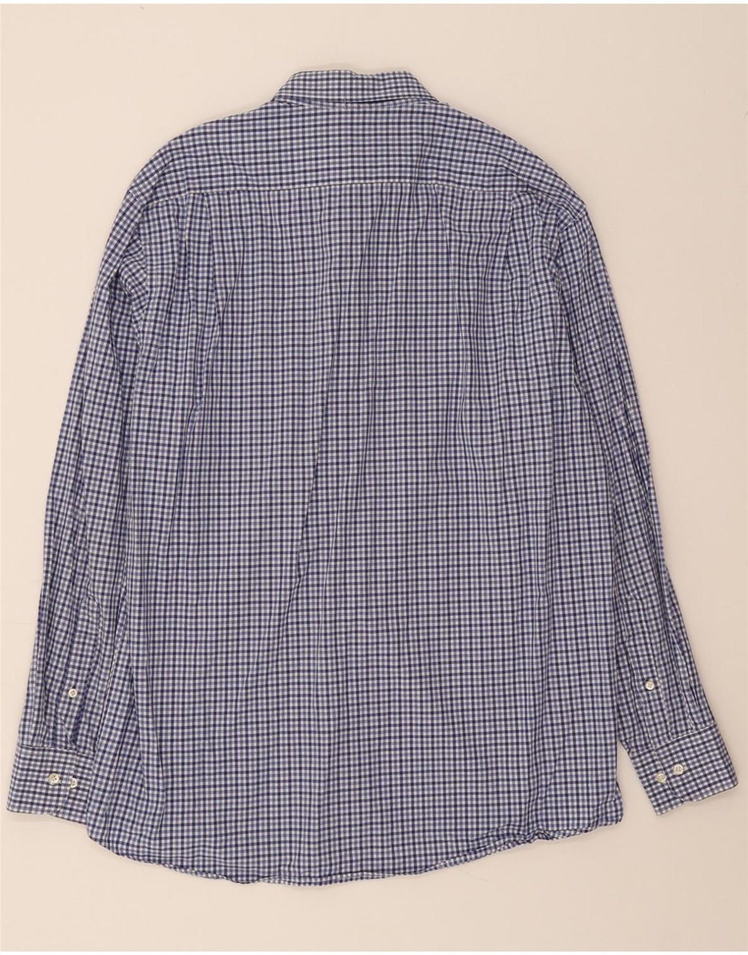 TOMMY HILFIGER Mens Regular Fit Shirt Size 16 Large Blue Gingham Vintage Tommy Hilfiger and Second-Hand Tommy Hilfiger from Messina Hembry 