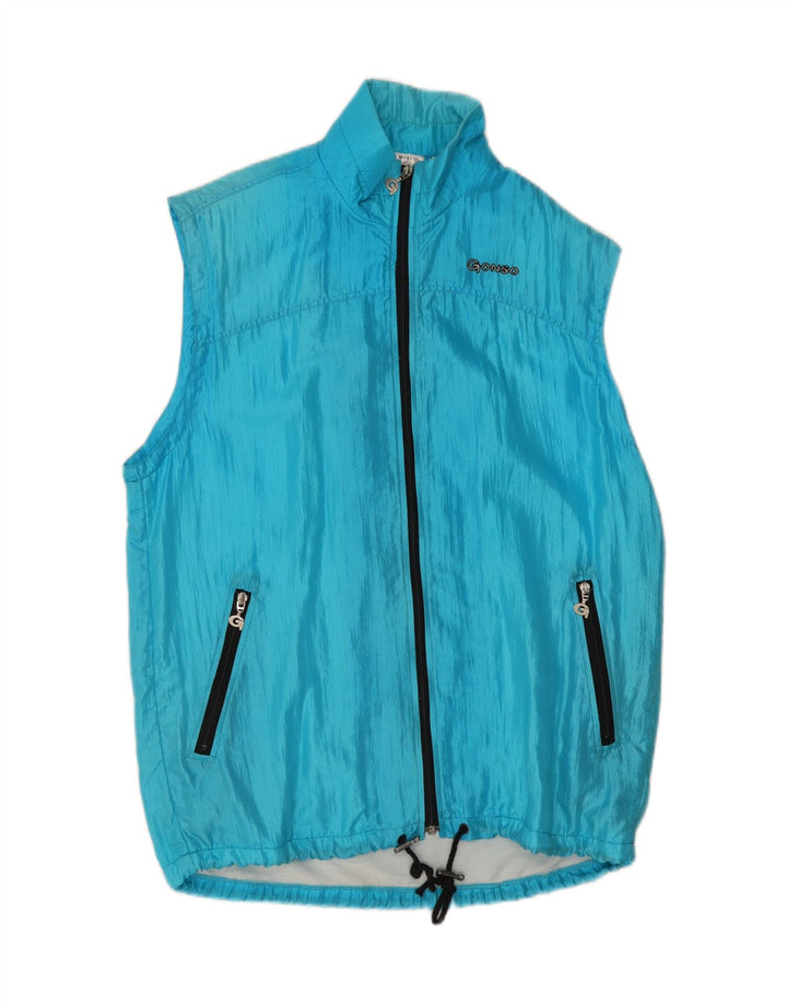 GONSO Mens Sleeveless Tracksuit Top Jacket Medium Blue Polyamide Vintage Gonso and Second-Hand Gonso from Messina Hembry 