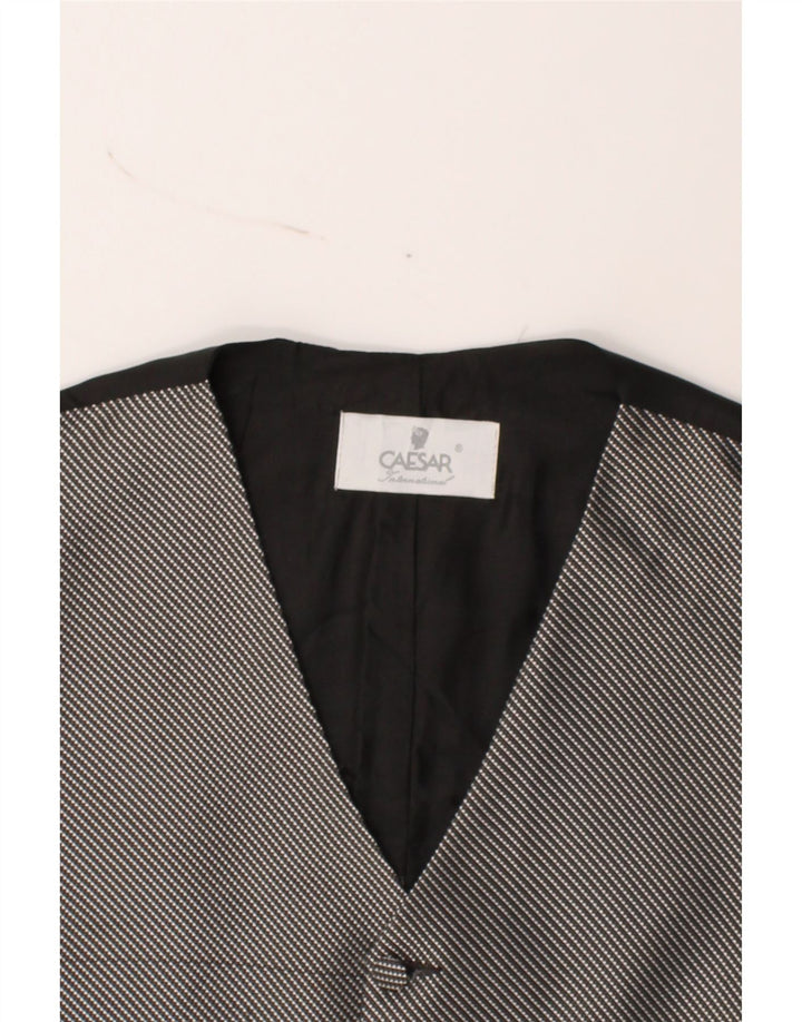 VINTAGE Mens Waistcoat Medium Silver Pinstripe Vintage Vintage and Second-Hand Vintage from Messina Hembry 