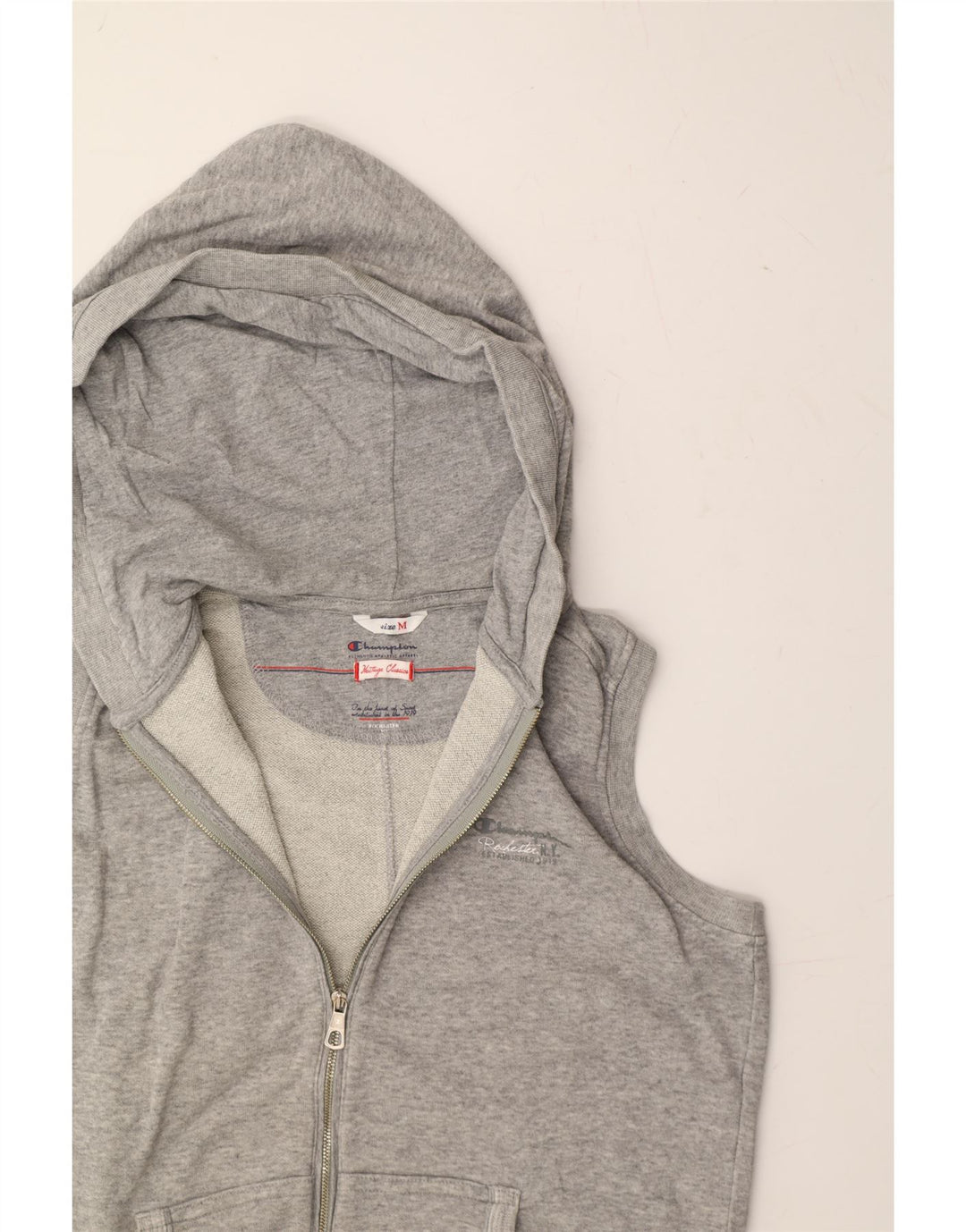 CHAMPION Womens Heritage Classics Zip Hoodie Sweater UK 12 Medium Grey Vintage Champion and Second-Hand Champion from Messina Hembry 