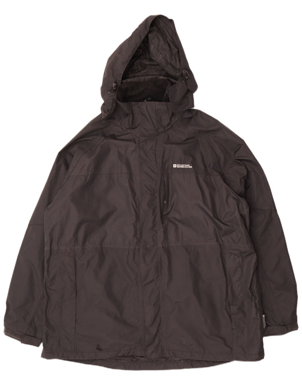 Mountain Warehouse Herre Hætte Regnjakke UK 46 3XL Sort Nylon