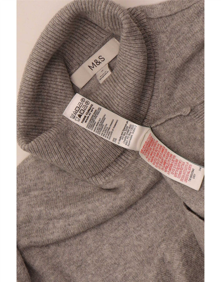 Marks & Spencer Herre Rullehals sweater Medium Grå Polyester