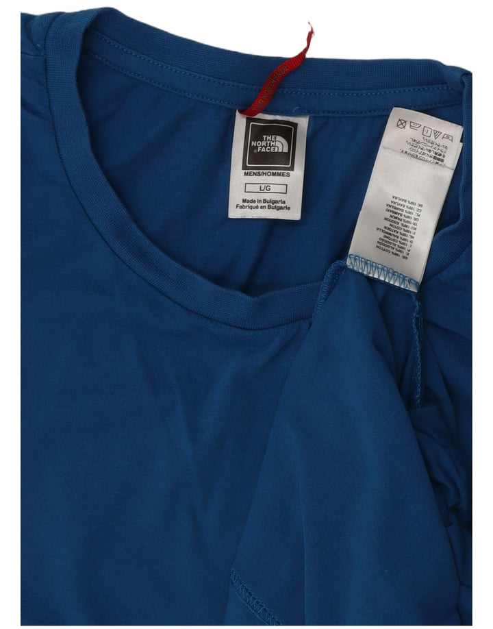THE NORTH FACE Herre T-Shirt Top Stor Blå Bomuld