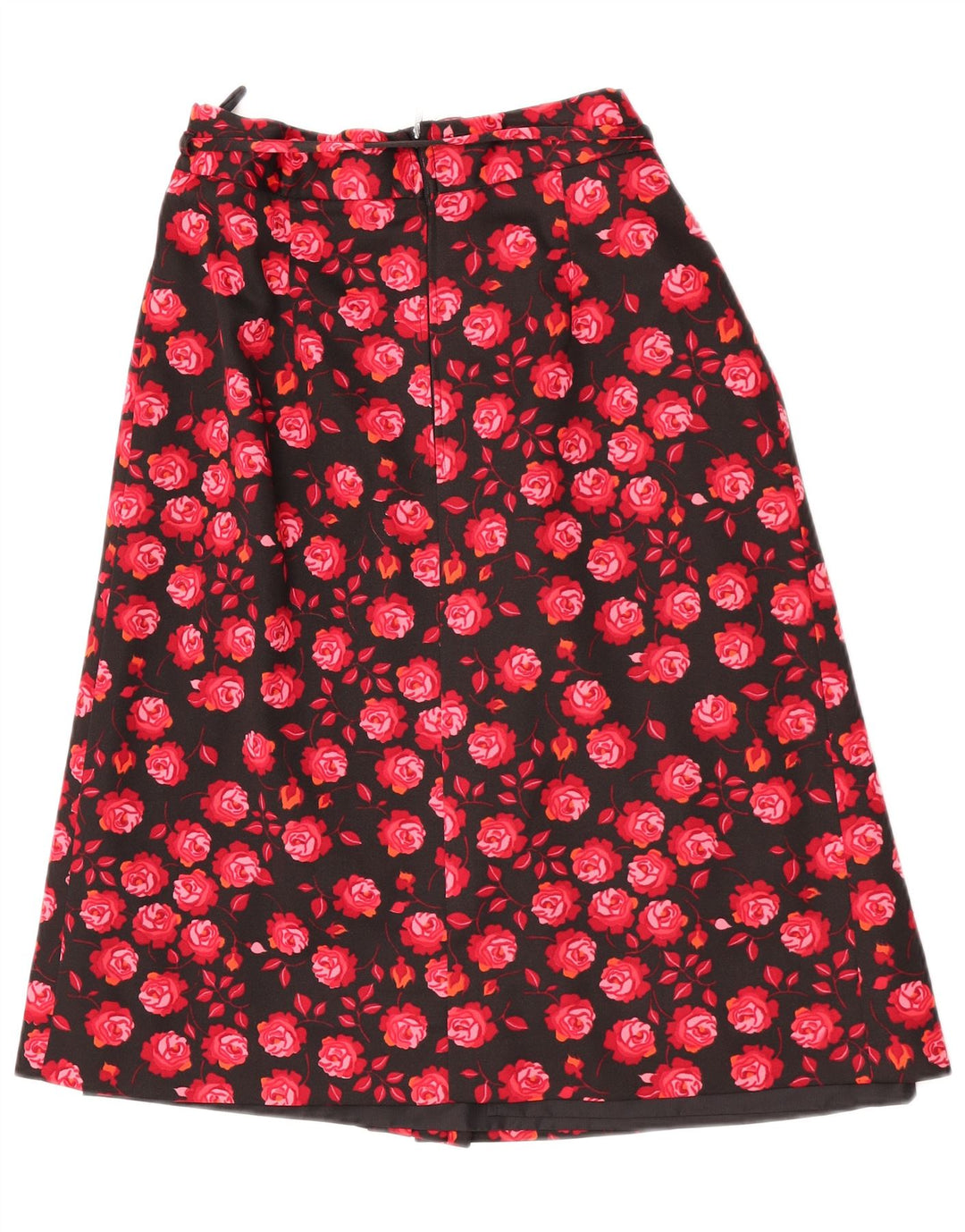 Vintage A-Line nederdel til kvinder W28 Medium Red Floral