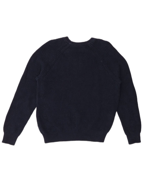 CREW CLOTHING Dame Boat Neck Jumper Sweater UK 14 Medium Navy Blue
