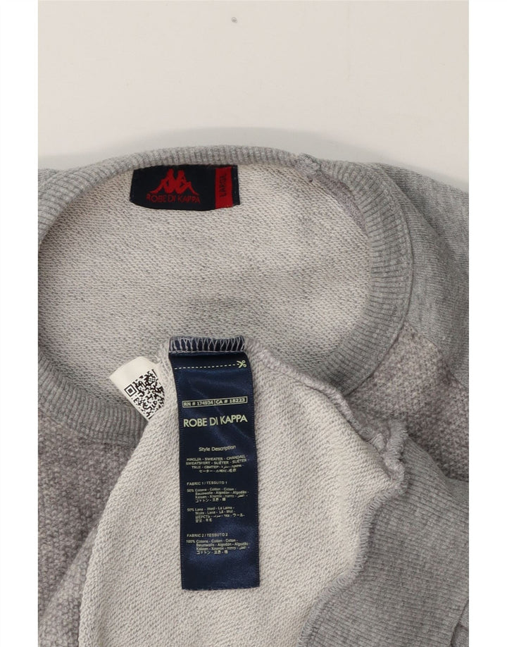 Kappa sweatshirt til mænd, stor grå flækket bomuld